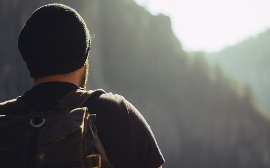 man with the best hiking backpack